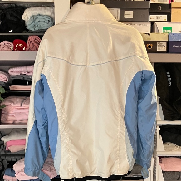 Columbia Sport White & Blue 2 In 1 Ski Jacket/Fleece Jacket - Picture 2 of 7